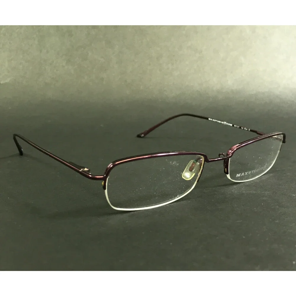 Max Studio Eyeglasses Frames MX121 VIO Violet Rectangle Half Rim 50-18-135